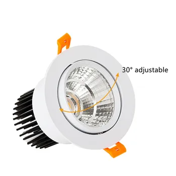  Okrúhle Zapustené LED Spot KLASU Downlight 5W 7W 9W 85-265V 12W 15W 18W 20W Stmievateľné Vnútorné stropné osvetlenie