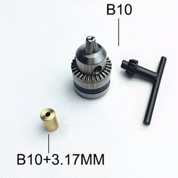  Mini Elektrickú Vŕtačku Chuck 0.6-6 mm S 3.17 mm Meď Hriadeľ Mount B10 Vnútorného Otvoru