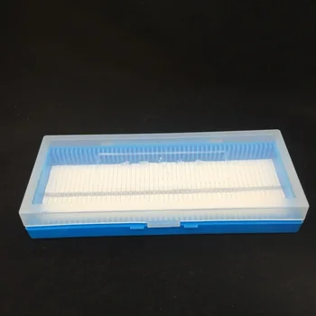  2 KS Prenosné Laboratórium ABS Plast mikroskopické preparáty Držiteľ Dávkovač Box 50pcs Listov
