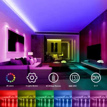  20M Led Svetelné Pásy Bluetooth Ovládanie Nepremokavé RGB Led Svetlo Flexibilný Lampa Pásky, TV joj, Svetlo Diaľkové Ovládanie LED Pásy