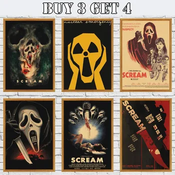  Scream Mŕtvych Horor Filmkraft Papier Plagát, Obrázky, Maľovanie Domova Steny V Obývacej Izbe Umenie