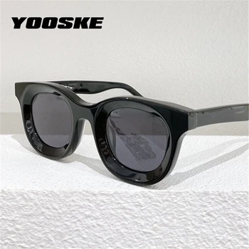 YOOSKE Retro Kolo SunglassesWomen Dizajnér Značky Vintage Malé Slnečné Okuliare Mužov Vintage Hip Hop Konkávne Dizajn Okuliarov Žena