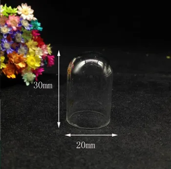  10pcs 30*20 mm Priehľadný zvon jar tvar sklenený kryt svete sklo želanie fľaša náhrdelník prívesok sklenenej fľaštičke diy kontajner príslušenstvo