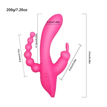  G-Spot Rabbit Vibrátor s Bunny Uši pre Stimuláciu Klitorisu Perličiek Chvost Análnych Hračiek, Nabíjateľná Vodotesný Vibrátor, Dildo