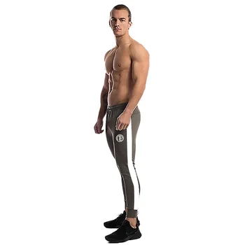  Retalhos de algodão bordado calças masculinas calças casuais basculador de fitness marca de moda calças esportivas calças de fit