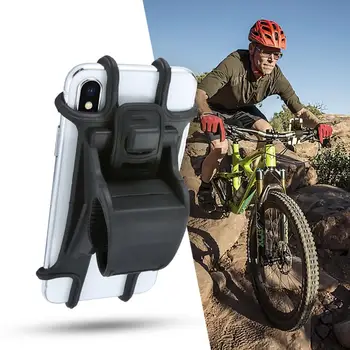  Silikónové Telefón Držiak Bicyklov, Motocyklov Stojan Anti-drop Mobile GPS Držiak pre IPhone 12 11 Bike Príslušenstvo