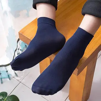  Nové Obchodné Pánske Letné Ponožky Tenkého Hodvábu Vysoko Elastická Priedušný Nylon Bežné Krátke Posádky Ponožky Muž Cool Ponožky