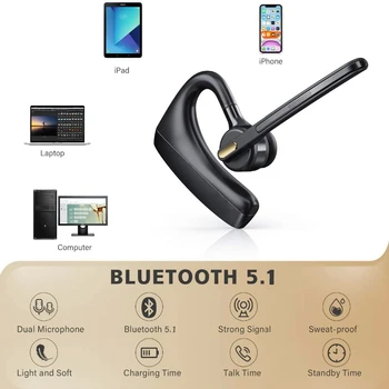  Nový k15 Bluetooth Headset V5.1 Slúchadlá Bezdrôtová DH S dvojitým Mikrofónom Headset CVC8.0 Redukcia Šumu Hands-Free