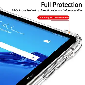  Móda Transparentné Mäkké Puzdro Pre Huawei MediaPad T5 T3 10 8 7 M3 8.4 Tablet Puzdro