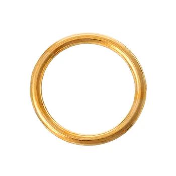  DoreenBeads Zinok, zliatiny kovu Zatvorené Spájkované Skok Krúžky Kolo Zlatá farba 16.0 mm( 5/8
