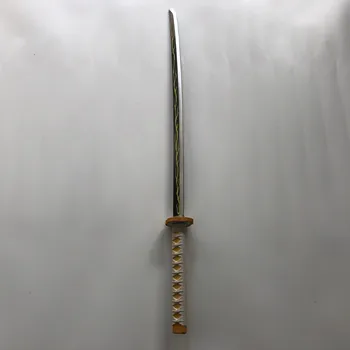  Japonsko Cosplay Kimetsu č Yaiba Meč Zbraň Démon Vrah Agatsuma Zenitsu Meč Anime Ninja Nôž PU hračka 104 cm