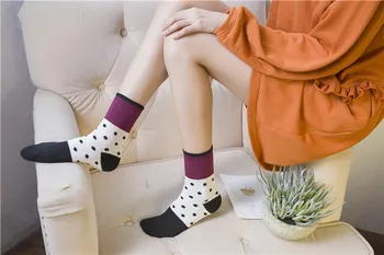  Nový obyčajný dot malé čerstvé kúzlo farieb bavlnené ponožky Dievčatá kombinácie Ponožky