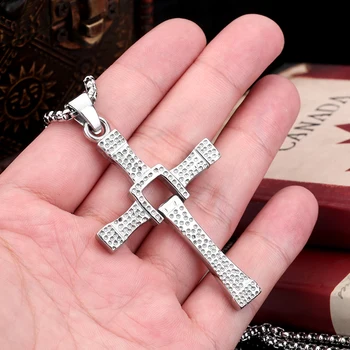  Nový Crystal Cross Prívesok Nehrdzavejúcej Ocele 316 Človeka Vysokej Kvality náhrdelník s kamennými Strieborná/Á-Zlaté šperky reťazca