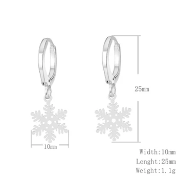  925 Sterling Silver Snowflake Prívesok Náušnice Pre Ženy, Svadobné Zapojenie Vianočné Módne Šperky