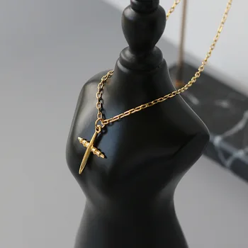  Móda Kríž Reťazca Náhrdelník Pre Ženy, Mužov Luxusné Dámske Zlaté Stainess Oceľové Šperky, Prívesok, Náhrdelníky Ornament Dary