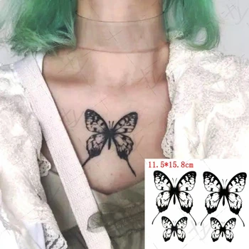  Nepremokavé Dočasné Tetovanie Nálepky Motýľ Vták Flash Králik Dievča Červený Kvet Body Art Rameno Falošné Rukáv Tetovanie pre Ženy Muži