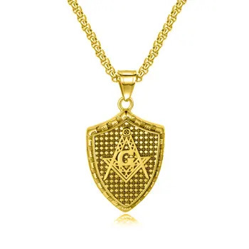  Freemason Náhrdelníky pre Mužov Klasické Freemason Medaila Prívesok Mens Náhrdelník Módne Bežné Strany Šperky Darček