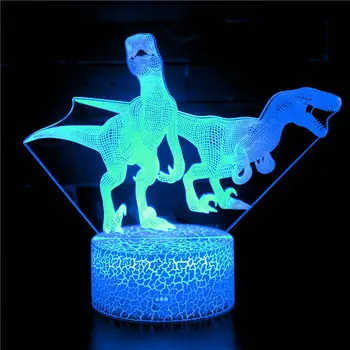  Halloween modelovanie dinosaurov model dekorácie pozadí hračka gadget spálňa doskové hry, filmu, animácie LED USB 3D nočné svetlo