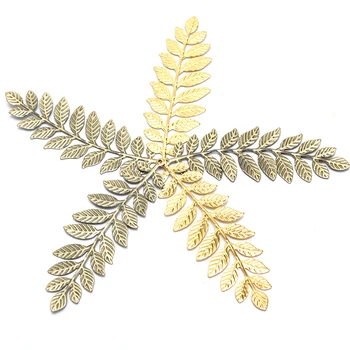  (10 Ks/Lot) Kov Mosadz Razenie Pobočky Leaf Diy Ručne Vyrobené Materiály Veľkoobchod Príslušenstvo Šperky