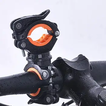  Baterka Držiak O 360°Rotácia Cyklistické Klip Svorka Baterka Mount Držiak Protišmykové LED Svetlo, Pochodeň Klip Mount Držiak Univerzálny