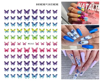  1pcs elegantné nechty butterfly umenie manikúra dekorácie späť lepidlo dekoratívne nálepky na nechty, samolepky