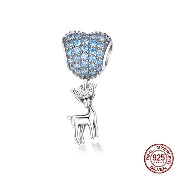  Nové 925 Sterling Silver teplovzdušný Balón Zvierat Korálky Ženy Kúzlo Prívesok Fit Pôvodné Pandora Náramok DIY Šperky Robiť Darček