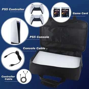  Puzdro pre PS5 Cestovná Taška Skladovanie Disk/Digital Edition a Radiče Ochranné Taška cez Rameno pre Herné Karty Príslušenstvo