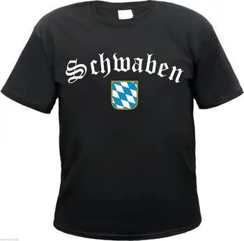  Švábska T-Shirt - Staré s nemeckom Bavorsku erbu - Veľkosť S až 3XL - Black