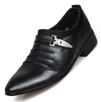  2021Spring Dizajnér Mokasíny Pánske Svadobné Šaty Oxford Topánky Pre Mužov taliansky Špicaté Kožené Topánky Muž Formálne Zapatos Hombre 48