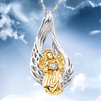  Móda Tvorivé Večný Anjel Prívesok Náhrdelník Lucky Šperky valentínska Párty Darček Clavicle Reťazca Šperky Veľkoobchod