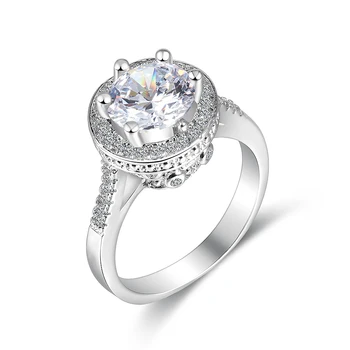  Nádherné Klasické Striebornej Farbe Crystal Clear pre Ženy, Svadobné Zapojenie Módne Šperky Dary