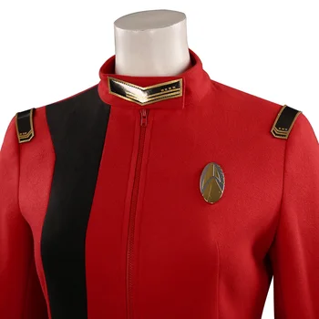  Hviezda Objav Trek Sezóna 4 Michael Burnham Cosplay Kostým Červená Jednotné Oblečenie Halloween Karneval Oblek