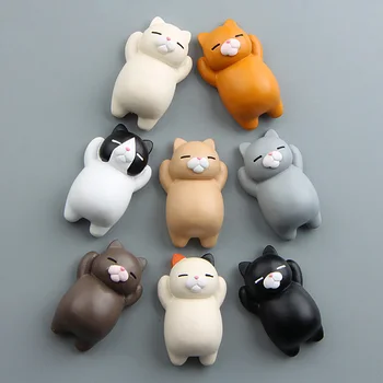  1PC Fat Cat Legrační Karikatúra Zvieratá, Mačky, Chladnička Magnetické Nálepky Chladnička Držiteľ Darček Roztomilý Domova Magnety