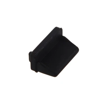 10 ks Silikónové USB port konektor prachotesný zátka zátka ochranný kryt čierny -Hot