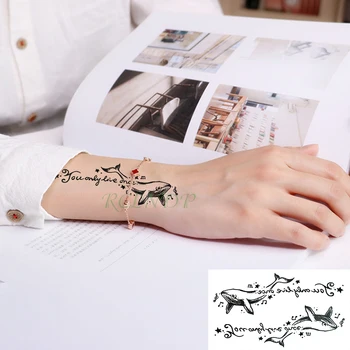  Nepremokavé Dočasné Tetovanie Zlaté Ryby, Rybky Ryby Art Tatto Nálepky Flash Tetovanie Falošné Tetovanie na Nohu pre Dievča Ženy Lady Deti