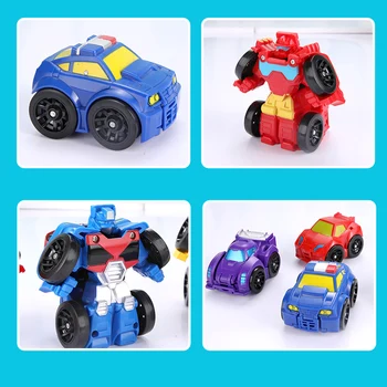  1Pcs Cartoon Transformáciu Robota Akcie Obrázok Hračky Mini Autá Robot Klasický model Hračky Pre Deti Narodeninám Brinquedos