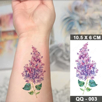  Nepremokavé Dočasné Tetovanie Nálepky Ružová Lotosové Kvety Flash Tetovanie Rastlina Listy Rameno, Zápästie Falošné Tatto Na Telo Umenie Ženy Muži