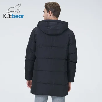  ICEbear 2021 zimné oblečenie pre mužov zahustiť teplé pánská bunda s kapucňou mužov polovici dĺžky srsti módne bavlnená bunda MWD21807I