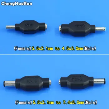  ChengHaoRan 2 ks 4,5 x 3.0 mm/7.4x5.0 mm DC Mužov 5.5 x 2.1 mm DC Žena Napájací kábel Jack Adaptér Konektor pre DELL HP