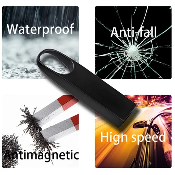  JASTER USB Flash Mini kovové Memory stick Black Vlastné logo Pero jednotky Striebornej vody dôkaz kl ' úč 64 GB 32 GB, 16 GB 8 GB dary