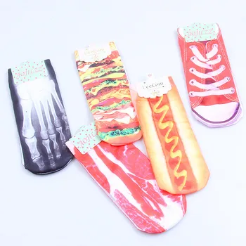  Odbavenie Predaj Novinka 3D Tlač Žena Ponožky Japonský Kawaii Roztomilý Krátke Ponožky Bežné Harajuku Retro Streetwear Zábavné Ponožky