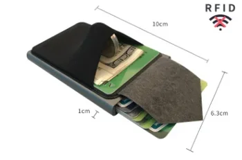 Pop-out RFID Karty Držiak Tenký Hliníkový Peňaženky Pružnosť Späť Puzdro ID Kreditnej Karty Držiteľ Blokovanie Chrániť Cestovné ID Karty