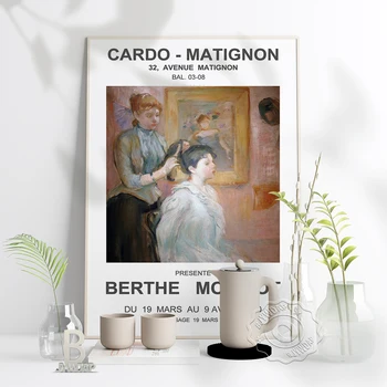  Berthe Morisot Cardo-Matignon Umenie Plagátu, Morisot Housemaid Heip Lady Fix Vlasy Umenie Výtlačkov, francúzsky Ročník Domov Stenu Decor