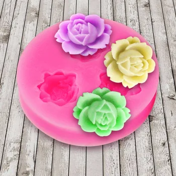  Silikónové Tortu Dekorácie 3D Rose Formy Varenie Nástroje pre Fondant Čokoláda Gadgets, Kuchynské Náradie