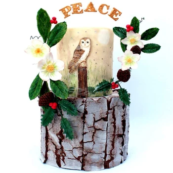  Purpurovou – Vianočné Ruže Silikónové Formy Fondant Cake Decoration Plesne Sugarcraft Čokoláda Pečenie Nástroj Pre koláče Gumpaste Formulár