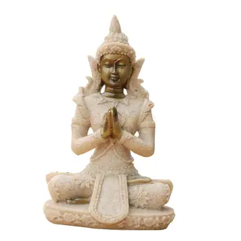  Piesok Kameň Meditácie Sochu Budhu Ručne Vyrezávané Bohatstvo Umelec Šťastie Hinduistickej #4