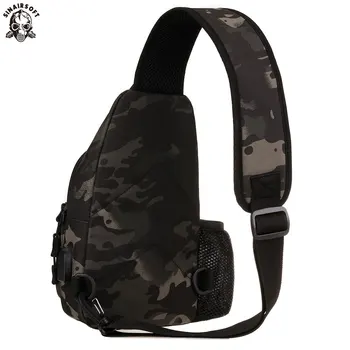  Vonkajšie Vojenské Taktické Ramenný Športová Taška S USB Nabíjanie Hrudníka Taška Opotrebovaniu Cestovanie, Camping Batoh Cyklistické Tašky