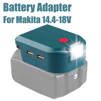  Batérie, Adaptér, LED Pracovné Svetlo Pre Makita 14,4 V/18V Li-on Batéria, BL1830 BL1430 Dual USB Prevodník S LED Lampa Pre Makita