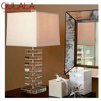  OULALA Tvorivé Crystal Tabuľka Svetlo Stolná Lampa Moderné LED pre Domáce Posteľ Miestnosti Dekorácie