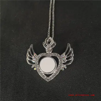  Sublimačná prázdne krídla, náhrdelníky, prívesky, horúci prenos tlač šperky príslušenstvo 15pcs/veľa